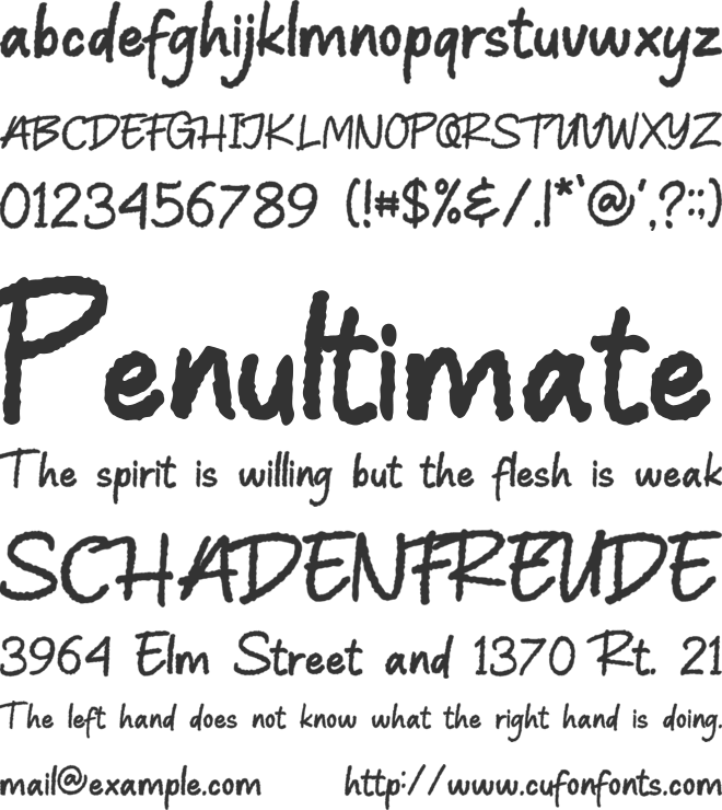 Blingkima font preview