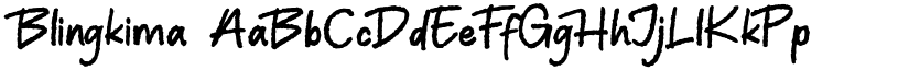 Blingkima font download