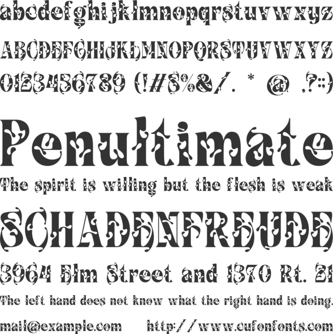 Splash Chrome font preview