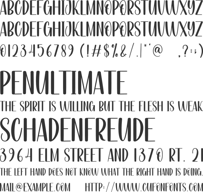 Hello Birthday font preview