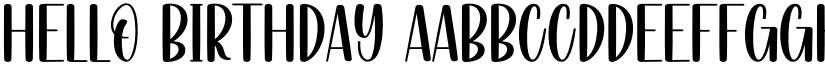 Hello Birthday font