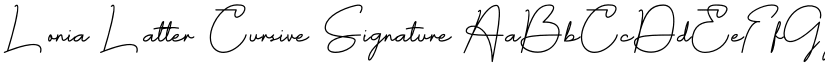 Lonia Latter Cursive Signature font download