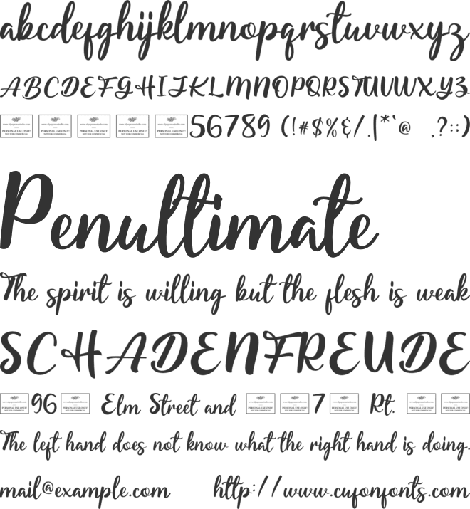 Starella Free font preview