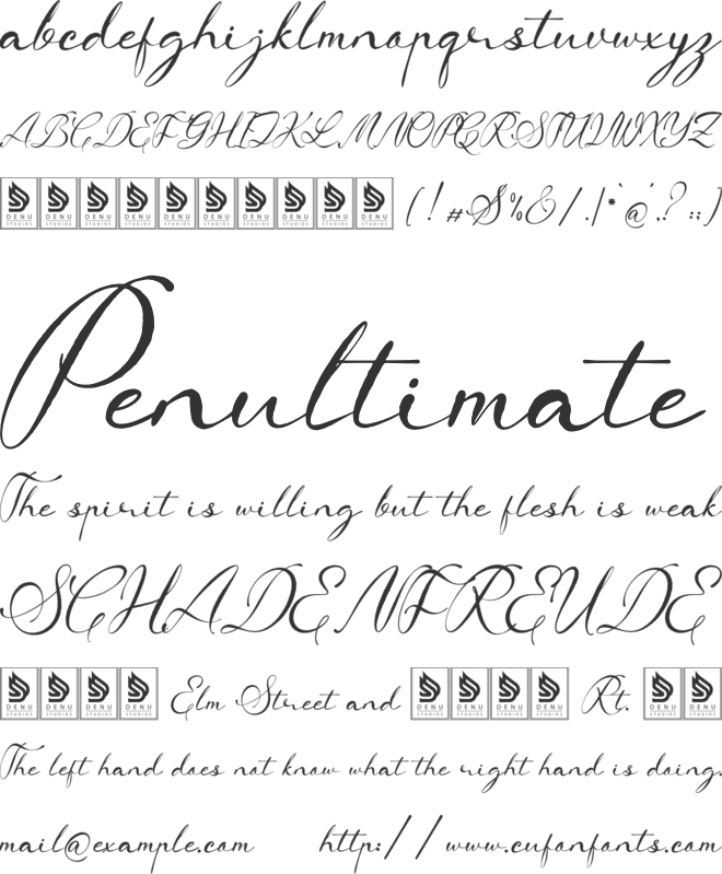 Sentaphira font preview