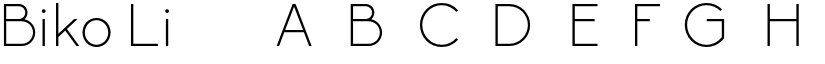 Biko Light font