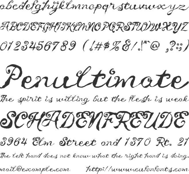 Untold Chapter font preview