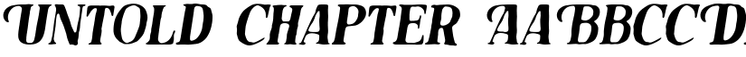 Untold Chapter font