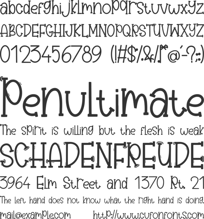 Rillwood font preview