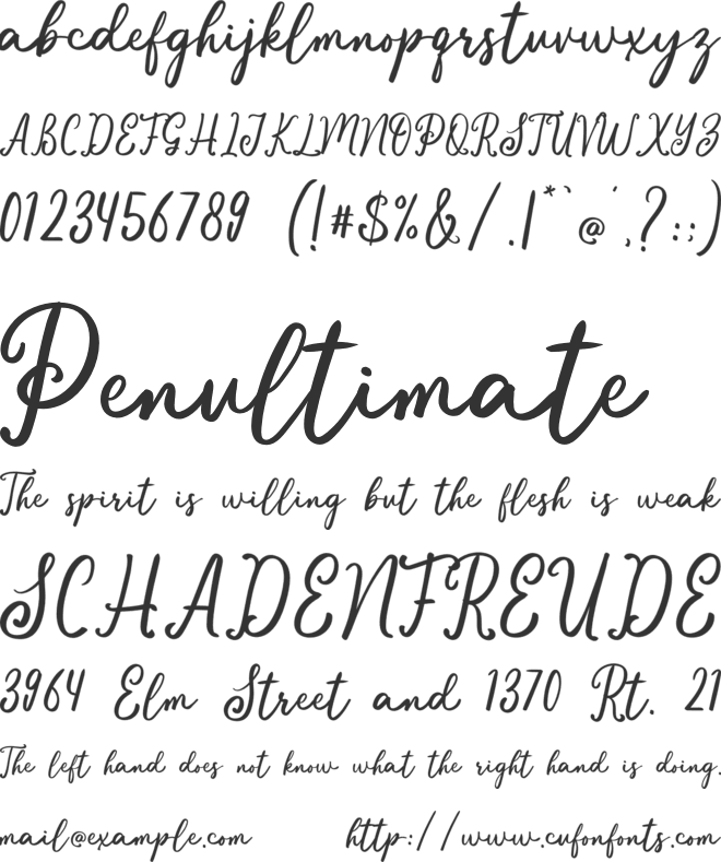 Refined Strokes font preview