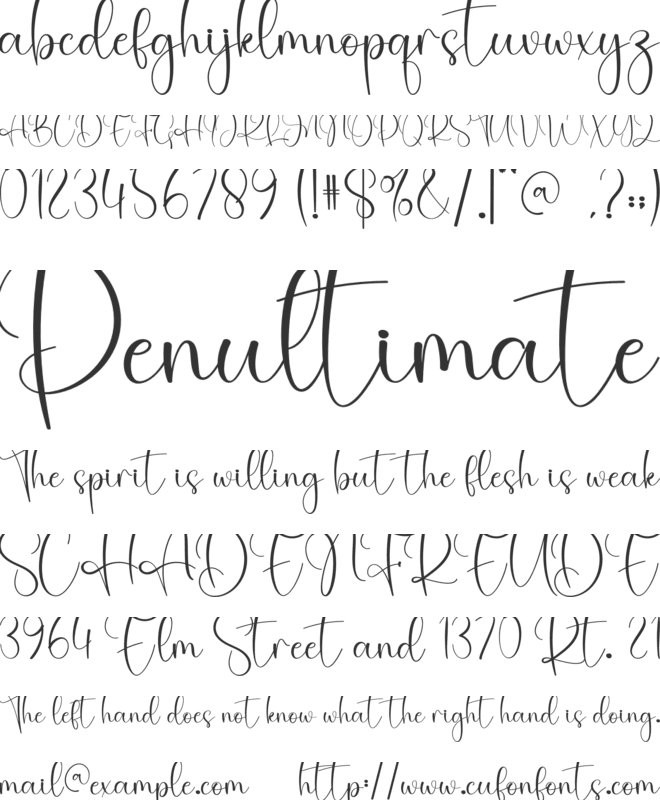 Madison font preview