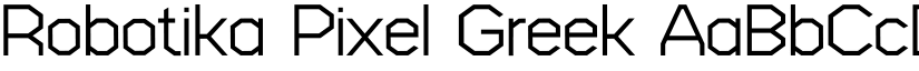 Robotika Pixel Greek font
