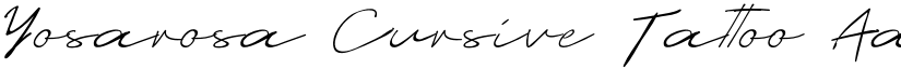 Yosarosa Cursive Tattoo font download