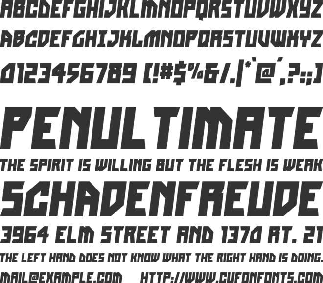Omni-cobra font preview