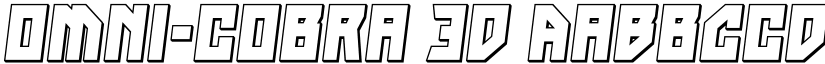 Omni-cobra 3D font