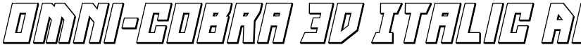 Omni-cobra 3D Italic font