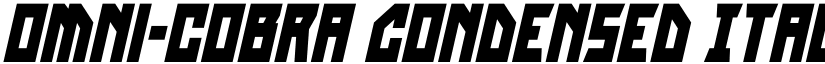 Omni-cobra Condensed Italic font