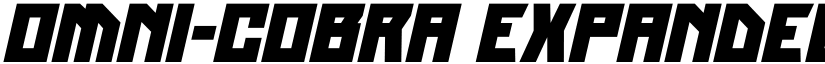 Omni-cobra Expanded Italic font