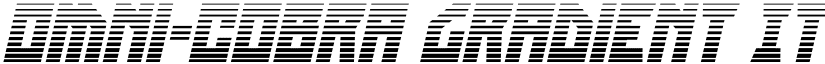 Omni-cobra Gradient Italic font