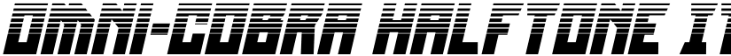 Omni-cobra Halftone Italic font