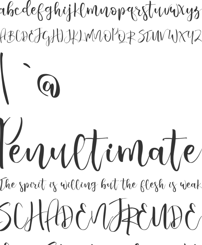 Valairya font preview