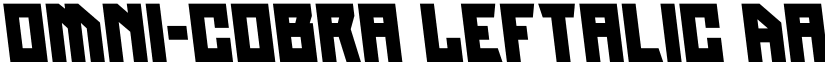 Omni-cobra Leftalic font