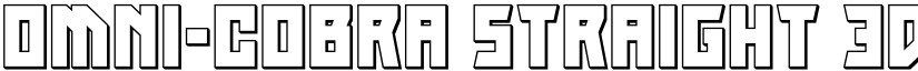 Omni-cobra Straight 3D font
