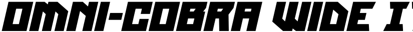 Omni-cobra Wide Italic font