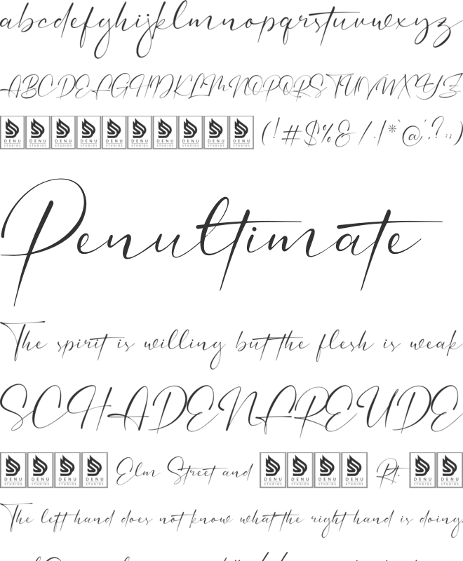 Veloncy Claus font preview