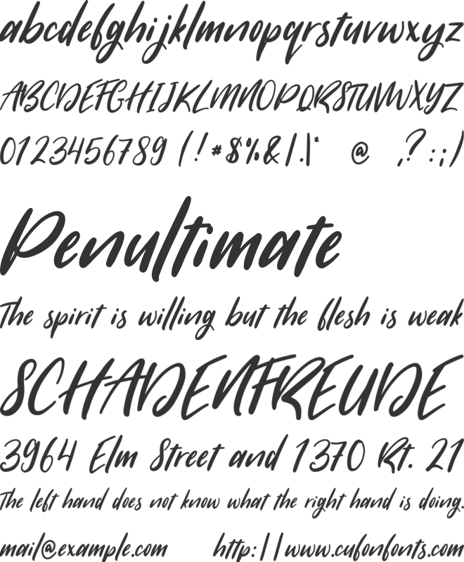 Sugarstyle Millenial font preview