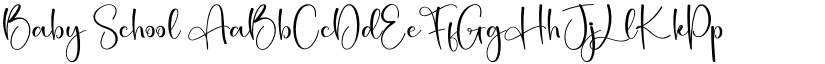 Baby School font