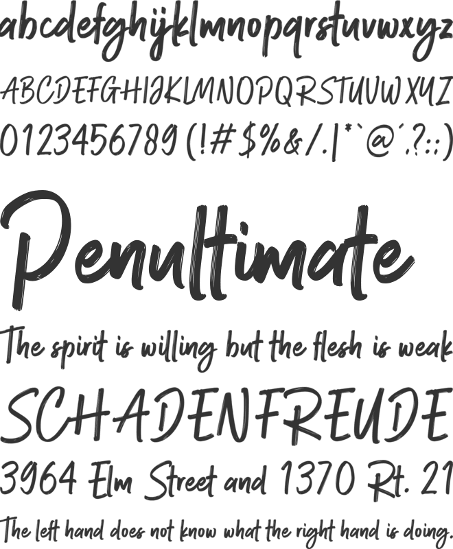 Agatha Mitchellin font preview