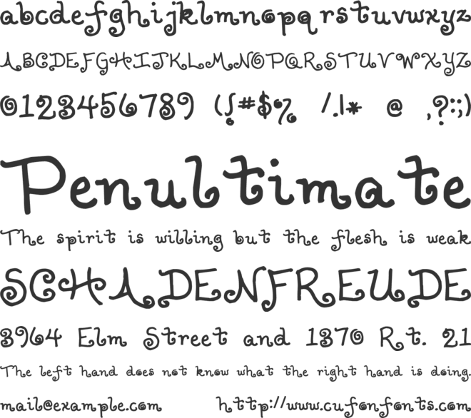 Lollipop font preview