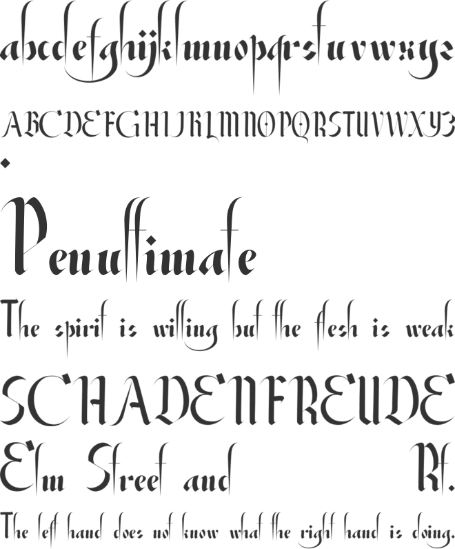 OLYTHEA font preview