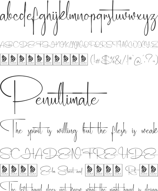 Filontiya Amarilis font preview