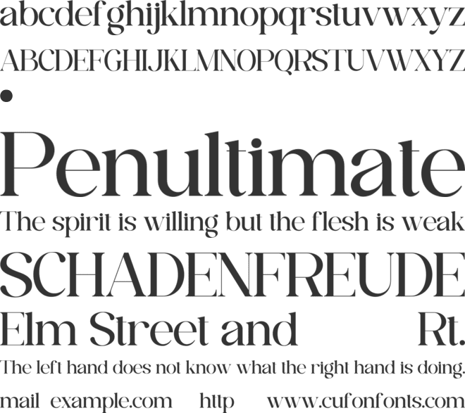 LUXORIA font preview
