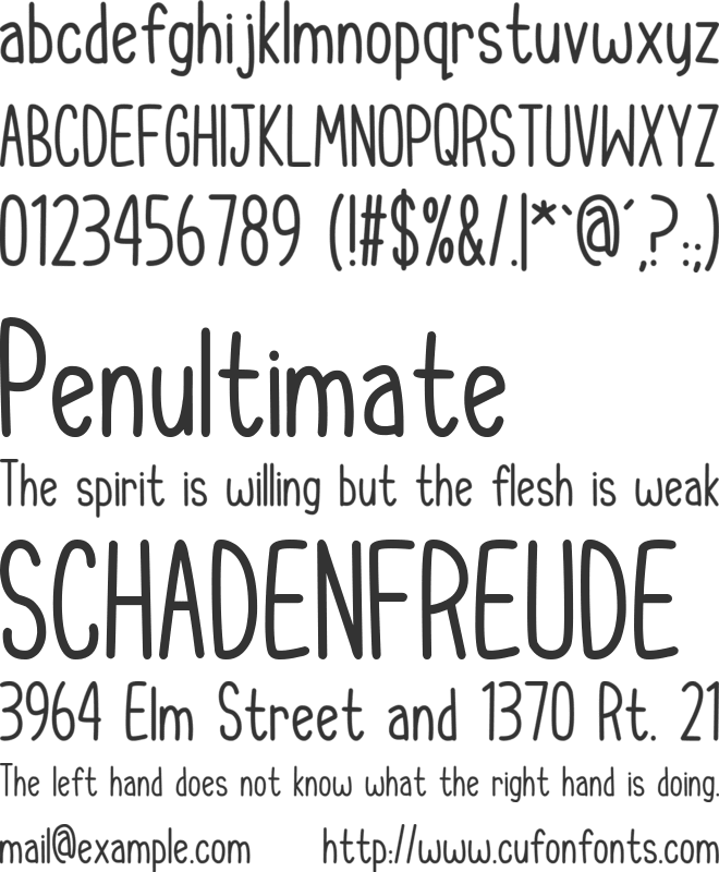 Cupcake Smiles font preview