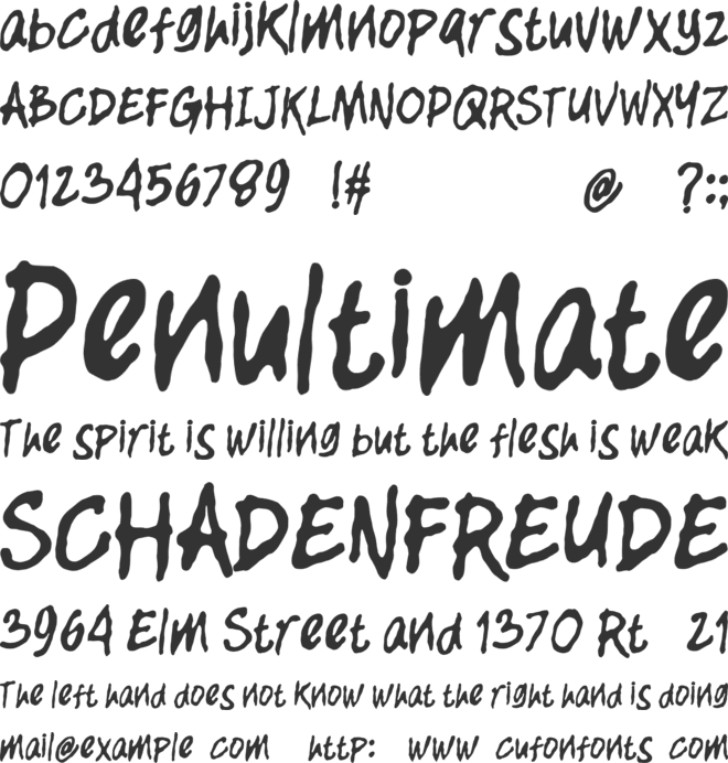 Gusom font preview