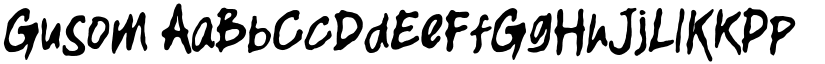 Gusom font