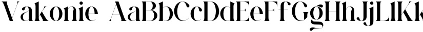 Vakonie font download