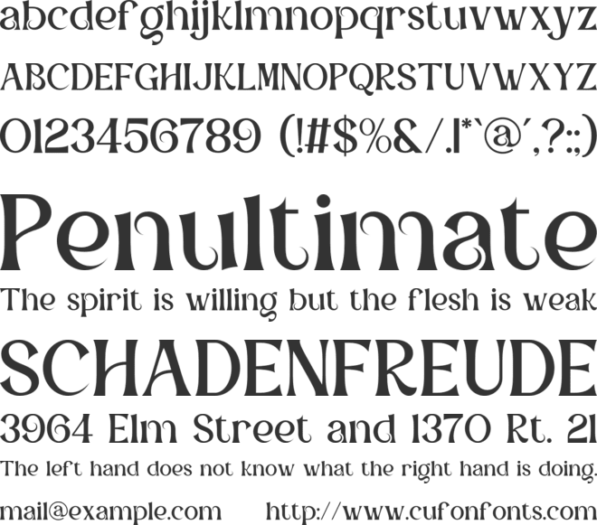 Byena font preview