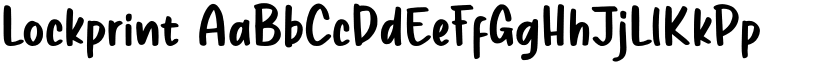 Lockprint font