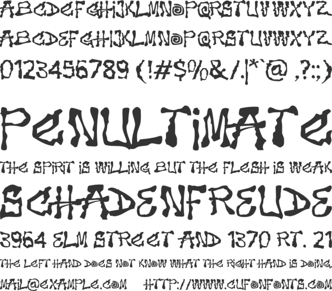 Tarophis font preview