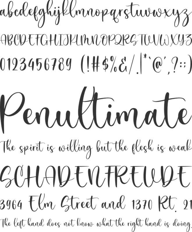 Malgitha font preview