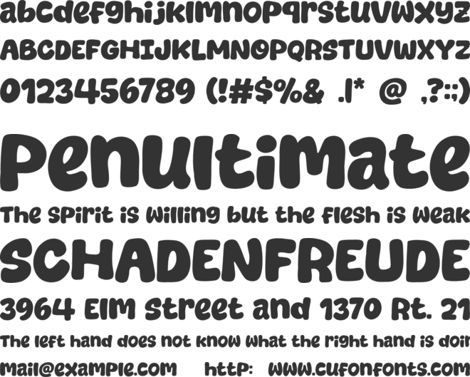 Suka Cofe font preview