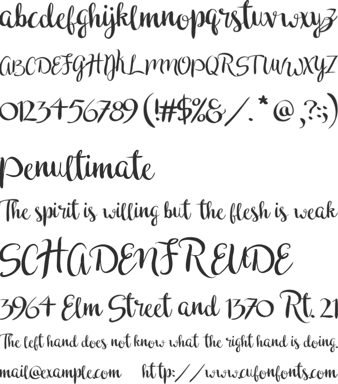 Druchilla font preview