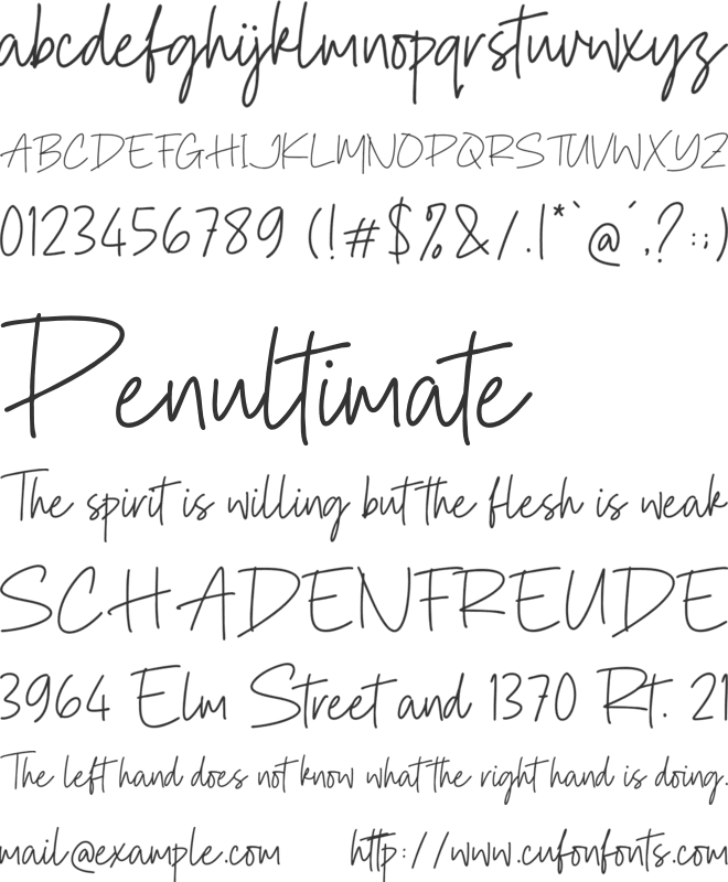 Amorty Bosworth font preview