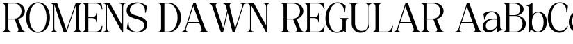 ROMENS DAWN REGULAR font