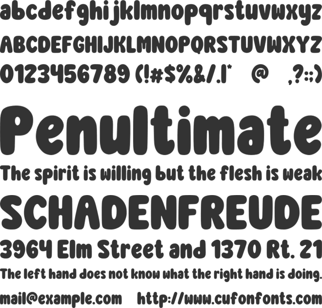 Heart Bubble font preview