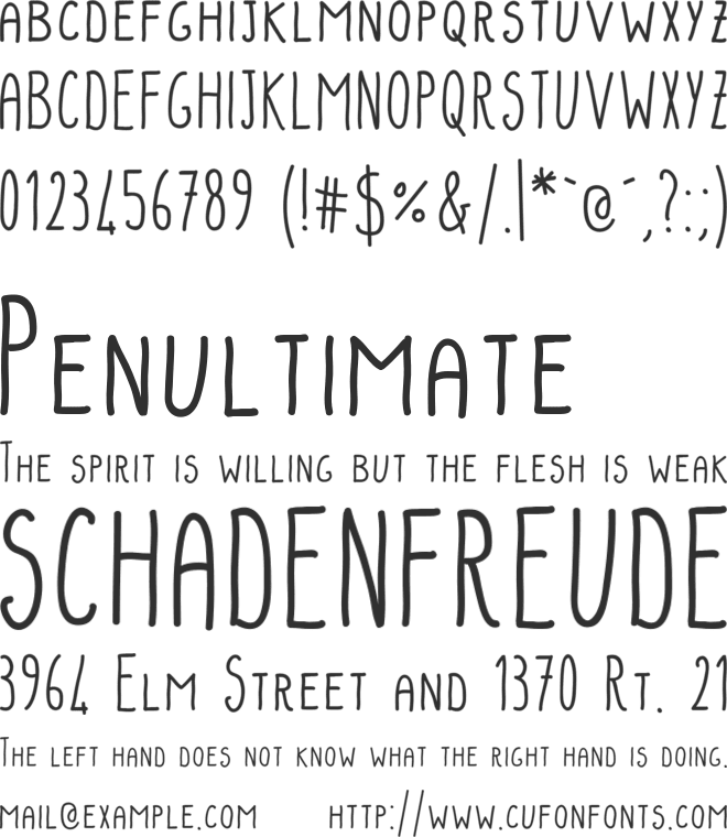 Potatoes And Peas font preview