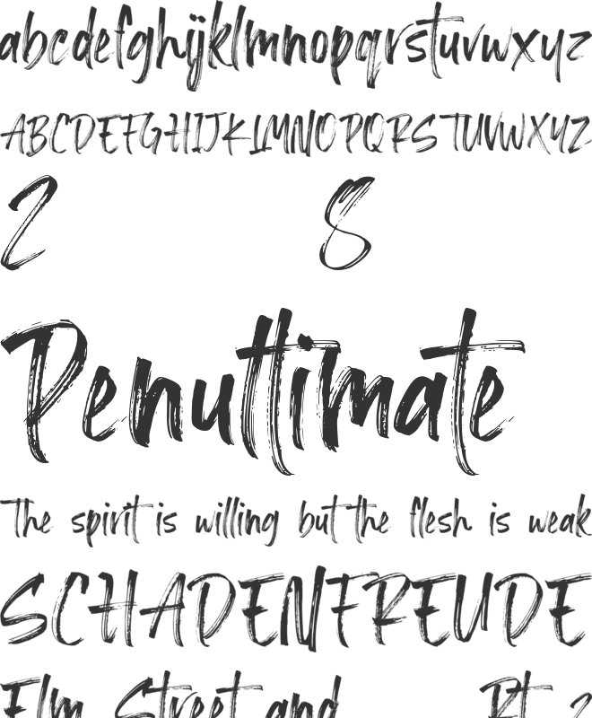 Loutters font preview